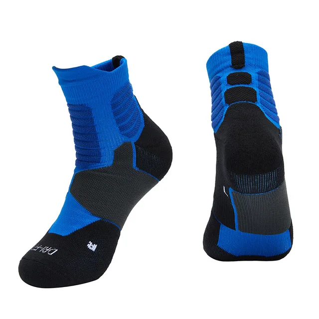 Men Women Fitness Basketball Running Bike Cycling Hiking Sport Socks Outdoor Football Soccer Compression Socks Trekking Socks Blue