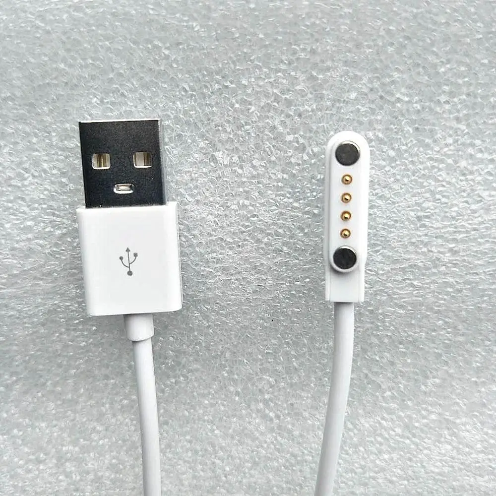 Universal 4pin 7.62 Space Smart Watch Magnetic Charging Cable USB 2.0 Male to 4 Pin Magnetic Charger Cord Y95 KW18 KW88 KW98 DM,charging cable,usb charging cable
