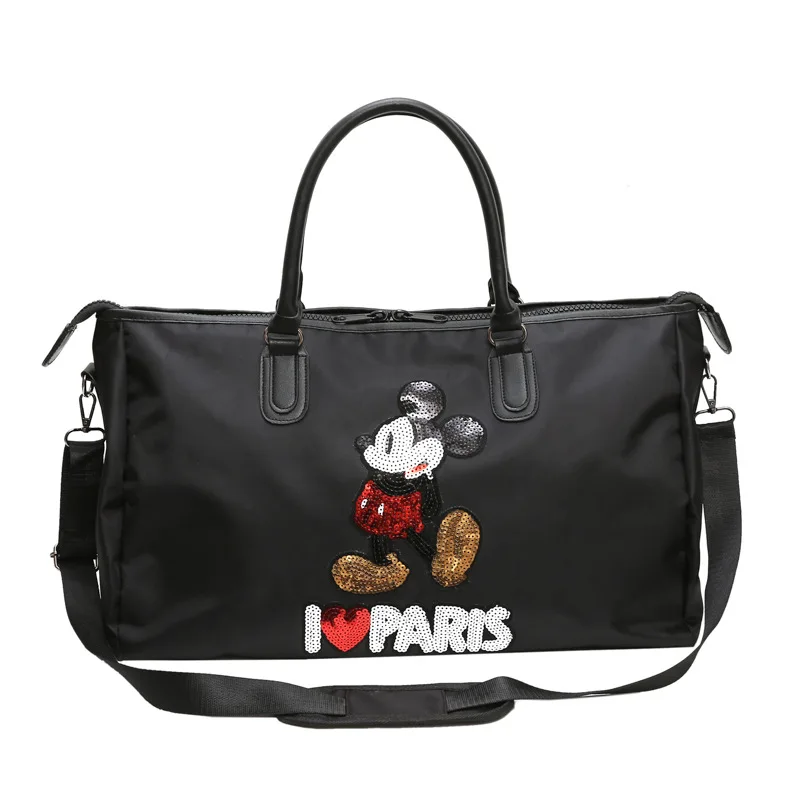 Disney bolso de viaje impermeable con lentejuelas, bolsa de gimnasio  portátil de gran capacidad, Mickey Mouse, novedad|Mochilas de felpa| -  AliExpress