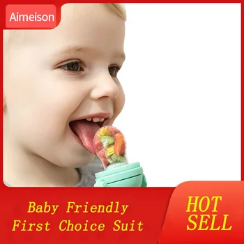 

Baby Food Feeder Pacifier Fresh Fruit Feeder Infant Teething Toy Nibbler Teether Pacifier Safe Silicone Pacifier for Baby AXA028