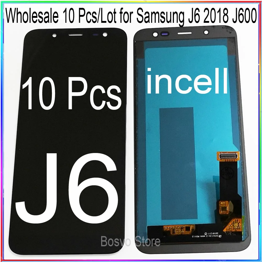 Оптовая продажа 10 шт./лот для samsung J6 2018 J600 J600F ЖК-дисплей с сенсорным дигитайзером в