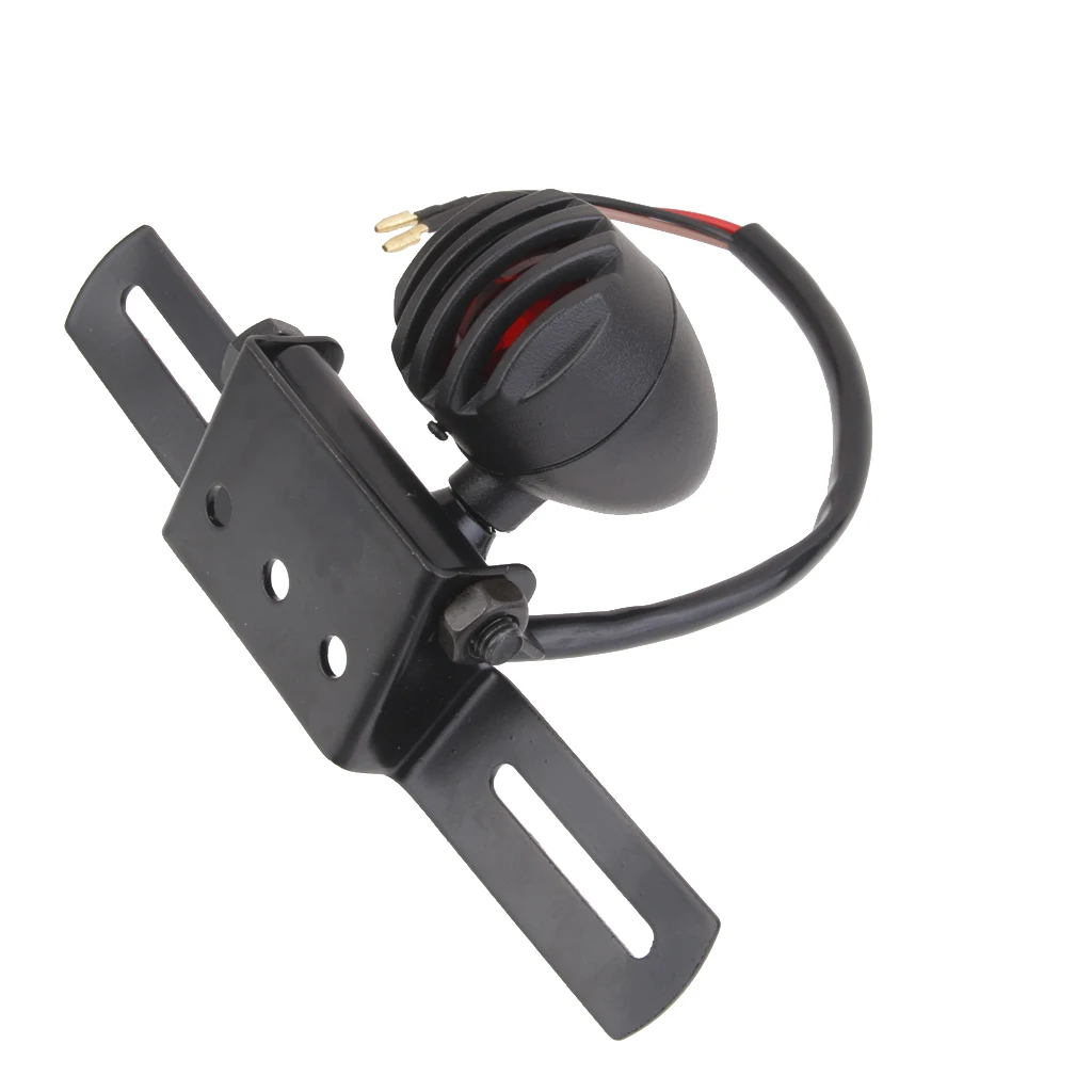 Motorcycle Red LED Rear Tail Brake Stop Light Indicator Bracket Universal 