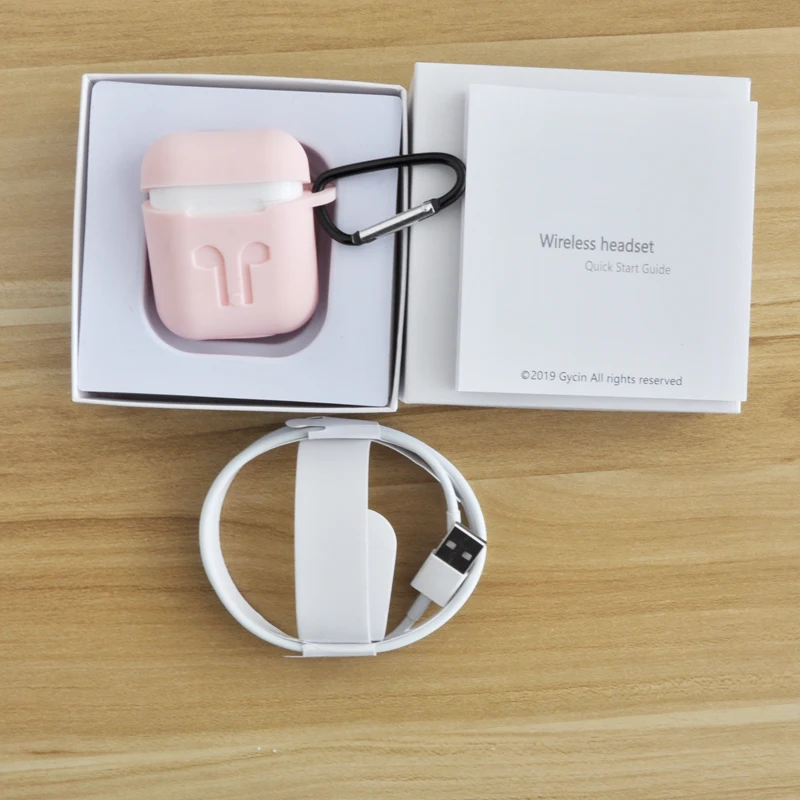 Add Pink kit I90000max 1: 1 копия Air 2 gps позиционирования+ изменить название Беспроводной наушники-вкладыши обнаружения Bluetooth наушники, подходит для всех смартфонов - Цвет: Add Pink kit