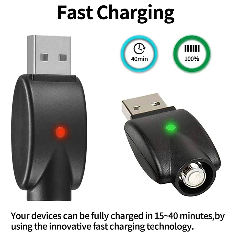 Smart Charger With Overcharge Protection Compatible For USB Charging Portable Adapter 510 Interface LED Indicator Rotary Lamp