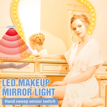 

Hollywood LED Makeup Mirror Vanity Lamp USB 5V Hand Sweep Sensor Light Flexible LED Dressing Table Cosmetic Lamp 0.5 1 2 3 4 5 M