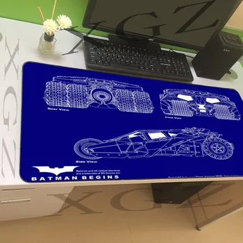 

XGZ Structure Blueprint Car Custom Large Game Mouse Pad Black lock-edge Office Computer Desk Mat Slip 900x400 / 600x300 Xxl Csgo