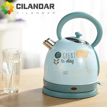 Vintage British style Electric Kettle 304 Stainless Steel Quick-Burning Water Boiler Hot Water Pot Household Kitchen Appliances