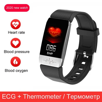 

T1 Smart Band Thermometer Body Temperature Measurement Heart Rate Monitor Fitness Bracelet Activity Tracker Health ECG Wristband