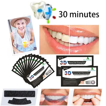 

Whitening Stickers Whitestrips Oral Care ToolsNew 3D Tooth Glitter Black Teeth Bleaching Whitening Strips Paste Tooth White B1H2