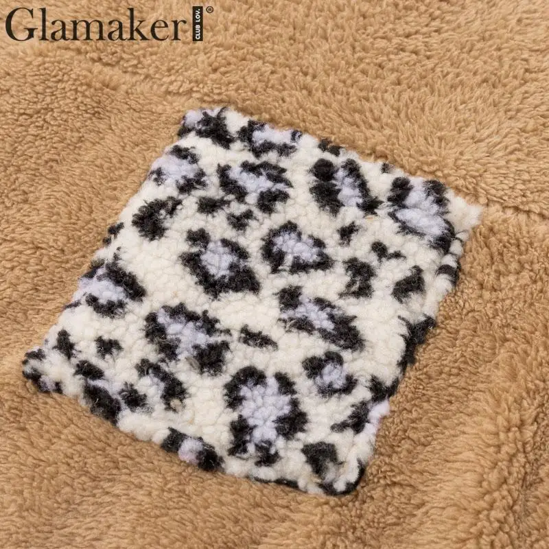 Glamaker Knitted solid color pullover Women long sleeve turtleneck pocket sweatshirt Female autumnwinter elegant warm sweatshirt