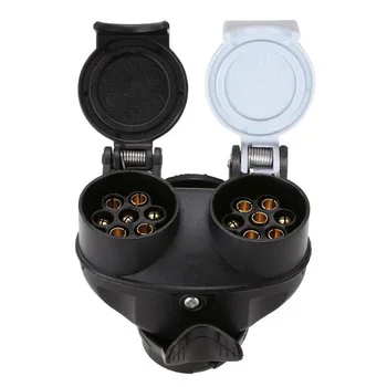 

13pin To 7pin Car Truck Electric Conversion Adapter Waterproof Towing Plug Connector Double Head Wiring Trailer Socket Caravan