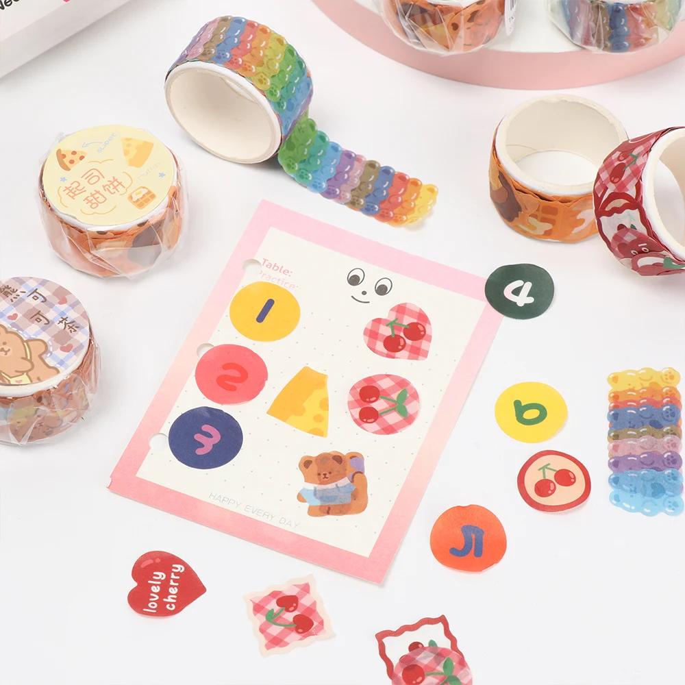 Candy Kawaii Cartoon Washi Tape: Paper Masking Tape Rolls Stationery  1.5cm*7m