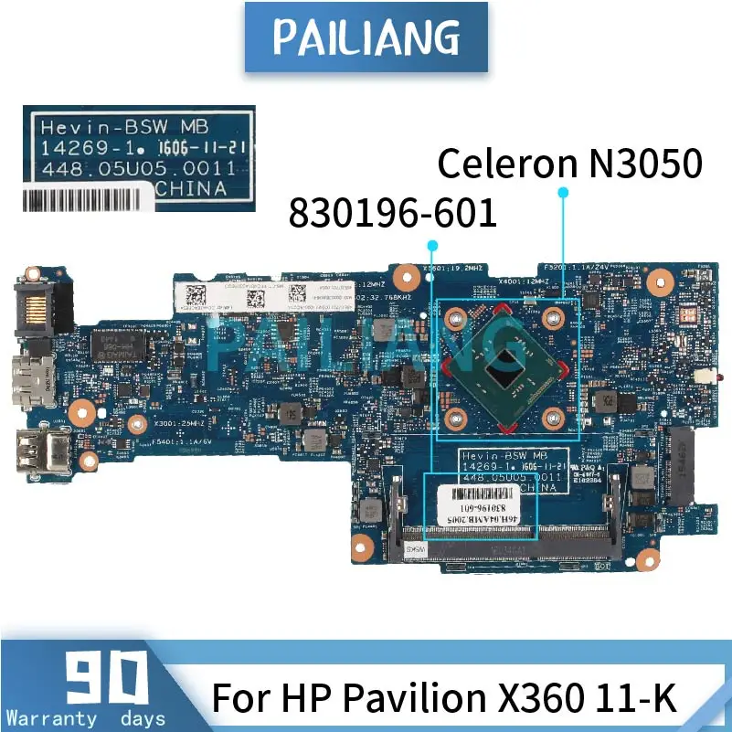 Placa-mãe para hp Pavilion Celeron Portátil 830196-601 830196-501 14269-1 Sr29h Testado ok X360 11-k N3050 - Imagem 2