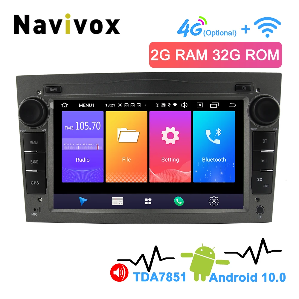 Skup Navivox 2 Din Android 10.0 Opel DVD GPS dla opla Astra J Zafira B Astra G Corsa D Vivaro Vectra B Meriva multimedialny odtwarzacz samochodowy