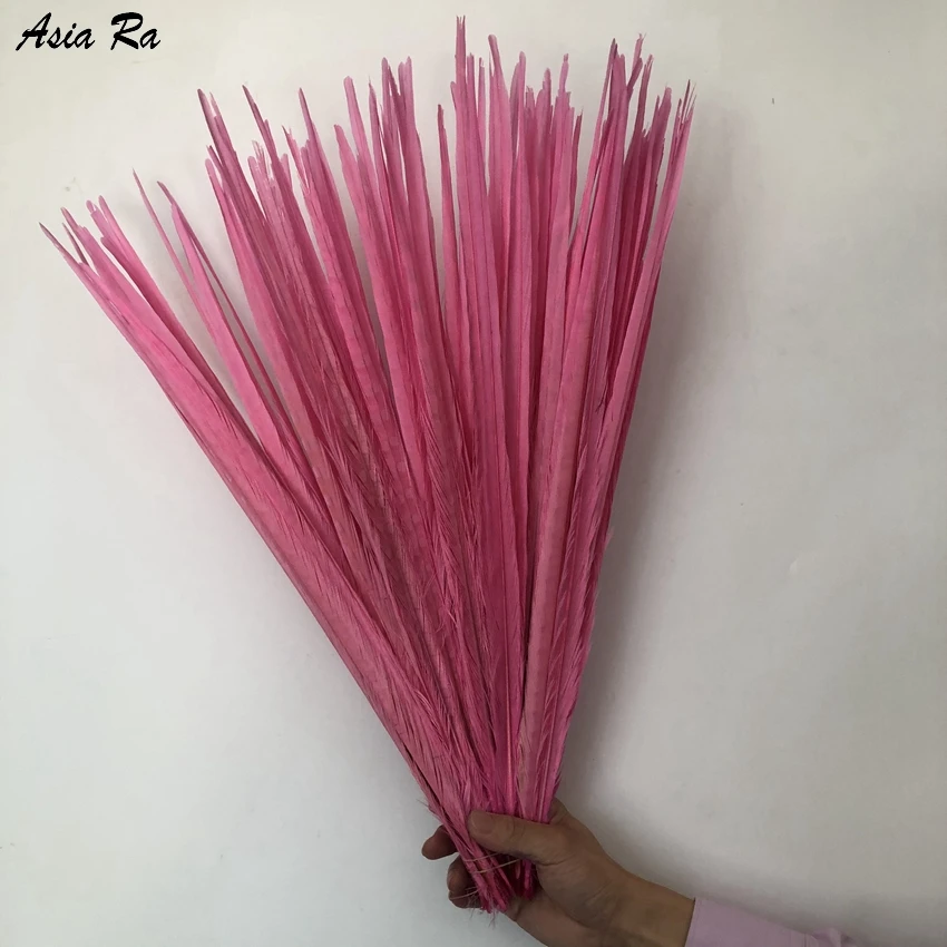 

Price Of 100PCS Pink Lady Amherst Pheasant Tails 60-65CM Natural Ringneck Pheasant Chicken Feather Plumage Plumes Carnival Wings