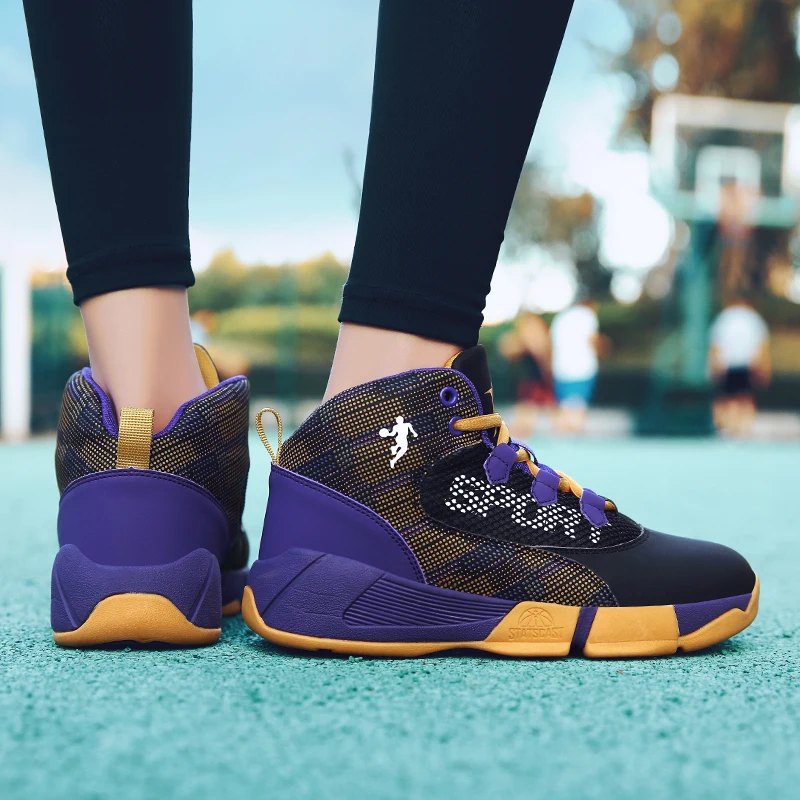 Нескользящие Детские кроссовки, новые Брендовые мужские уличные баскетбольные кроссовки для мальчиков, большая детская спортивная обувь, обувь Jordan, Спортивная корзина