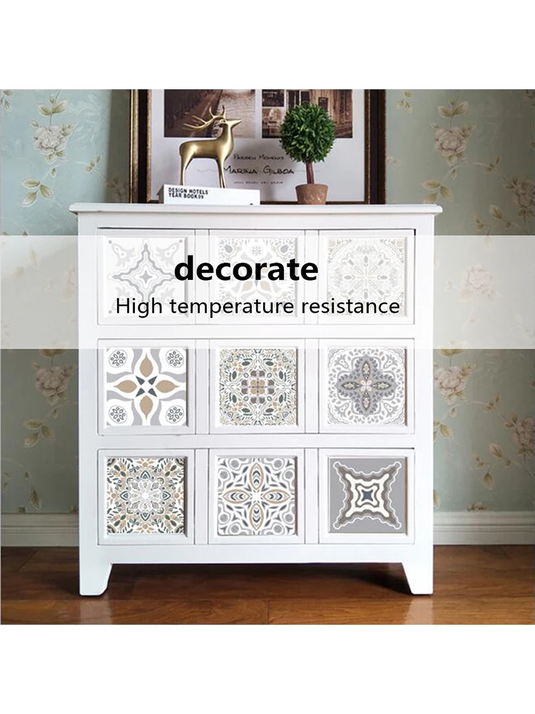 30Pcs PVC Waterproof Self-Adhesive Wall Stickers Moroccan Style Furniture Kitchen Bathroom Floor Decorative Tile Stickers 30Pcs PVC Waterproof Self-Adhesive Wall Stickers Moroccan Style Furniture Kitchen Bathroom Floor Decorative Tile Stickers