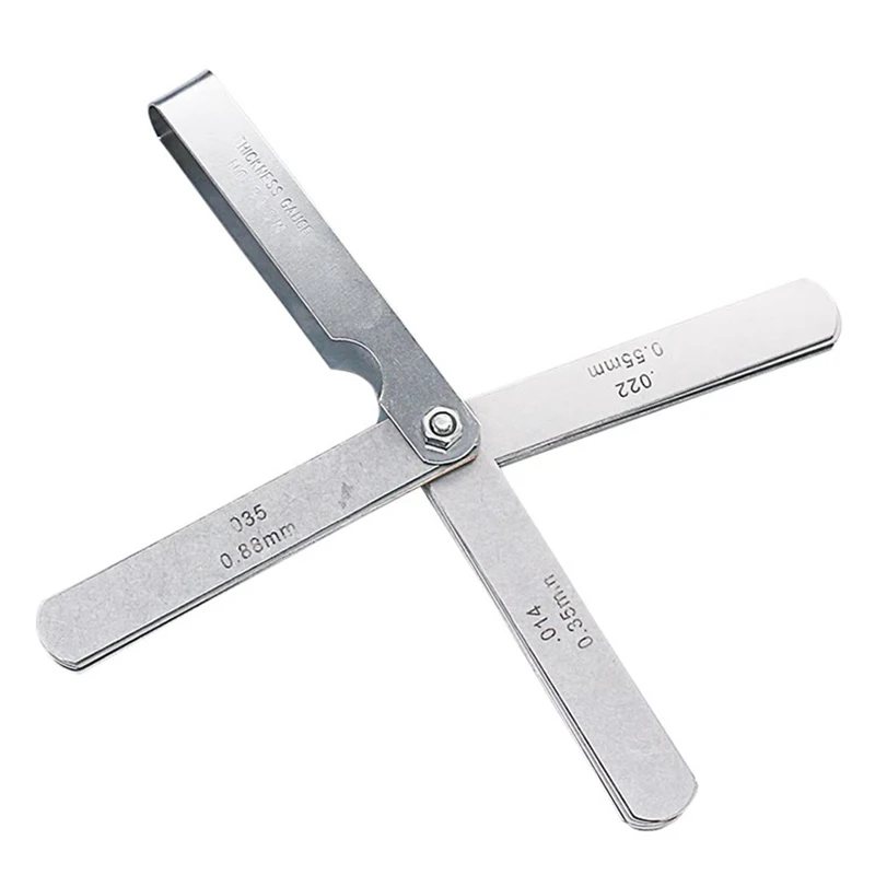 Description Picture 6 of item32 Blades Metric Thickness Gage Set Tappet Valve Feeler Gauge Gauges /METRIC With Brass Measuring Range 0.04mm - 0.88mm