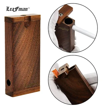

LEAFMAN Walnut Wooden Tobacco Dugout Case With Bottom Smoking Handle Pipe Large One To More Wood Herb One Hitter Box