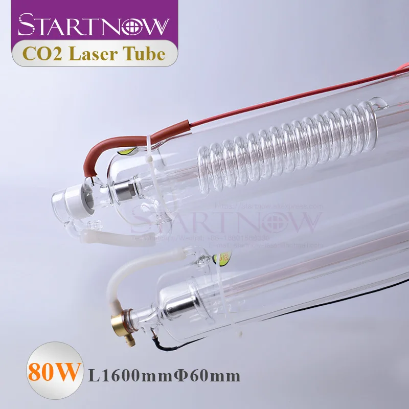 Startnow 80W 1600mm CO2 Laser Tube Dia. 60mm Glass 90W Pipe Wooden Packing for Engraving Cutting Machine | Инструменты