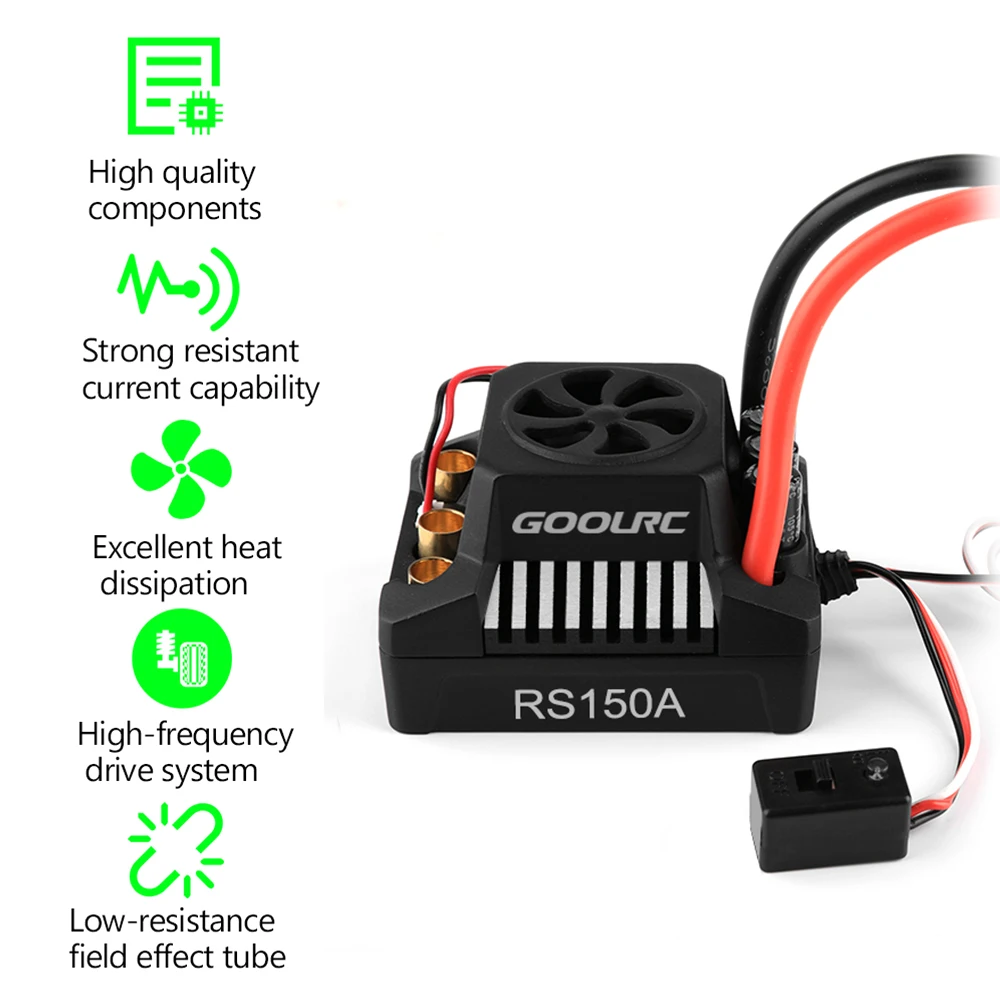 GoolRC 80A 120A 150A бесщеточный ESC электрический регулятор скорости с 6,0 V/8,4 V/5A BEC для 1/8 1/10 RC грузовика внедорожника