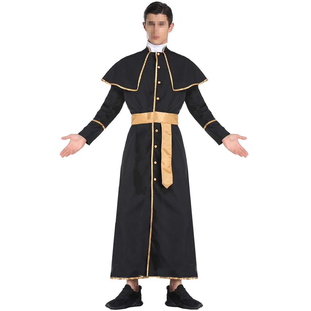 Catholic Priest Cardinal Monk Friar Robes Men's Halloween Costume
