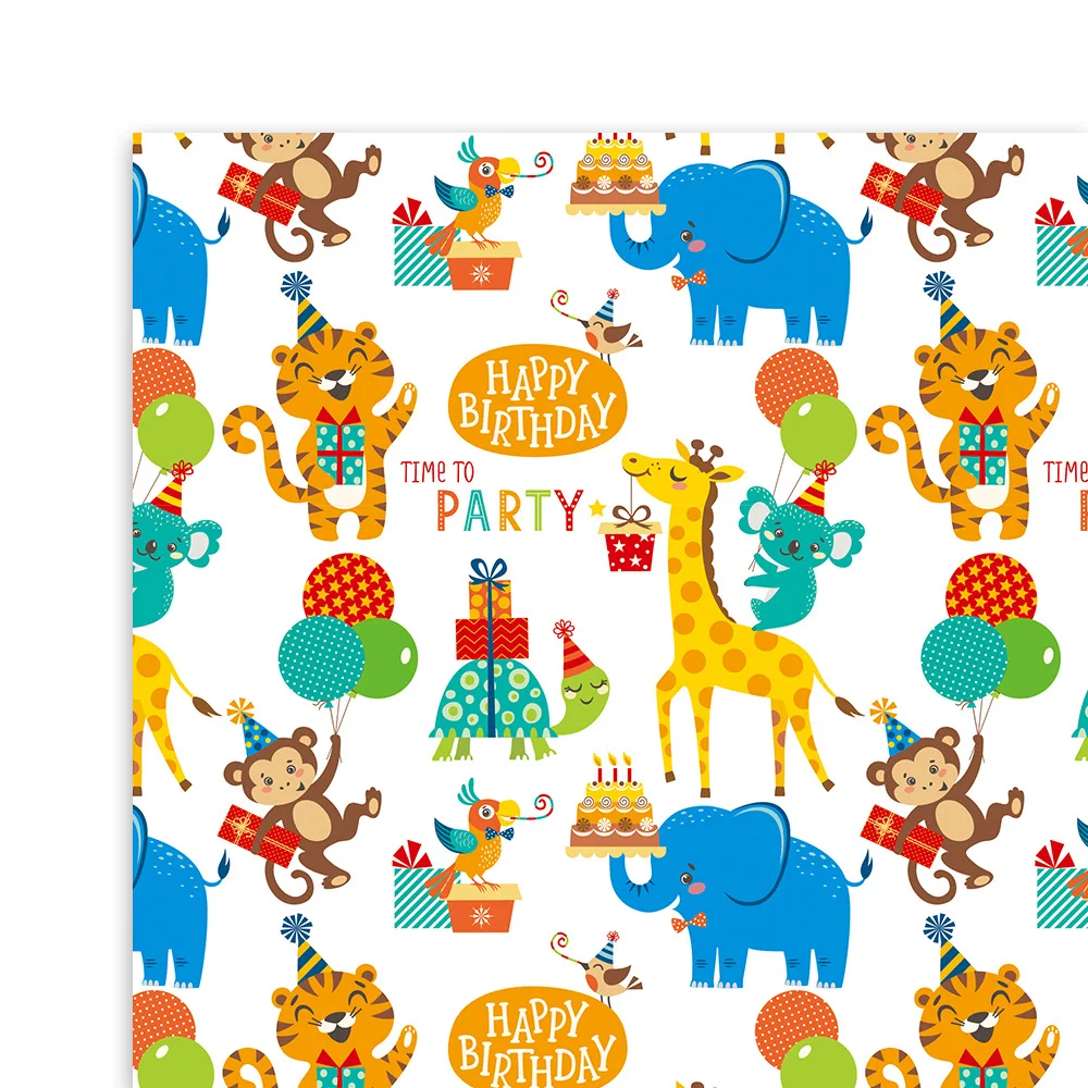 Papier D'emballage D'anniversaire - Licorne Rose Et Arc-en-ciel - 6