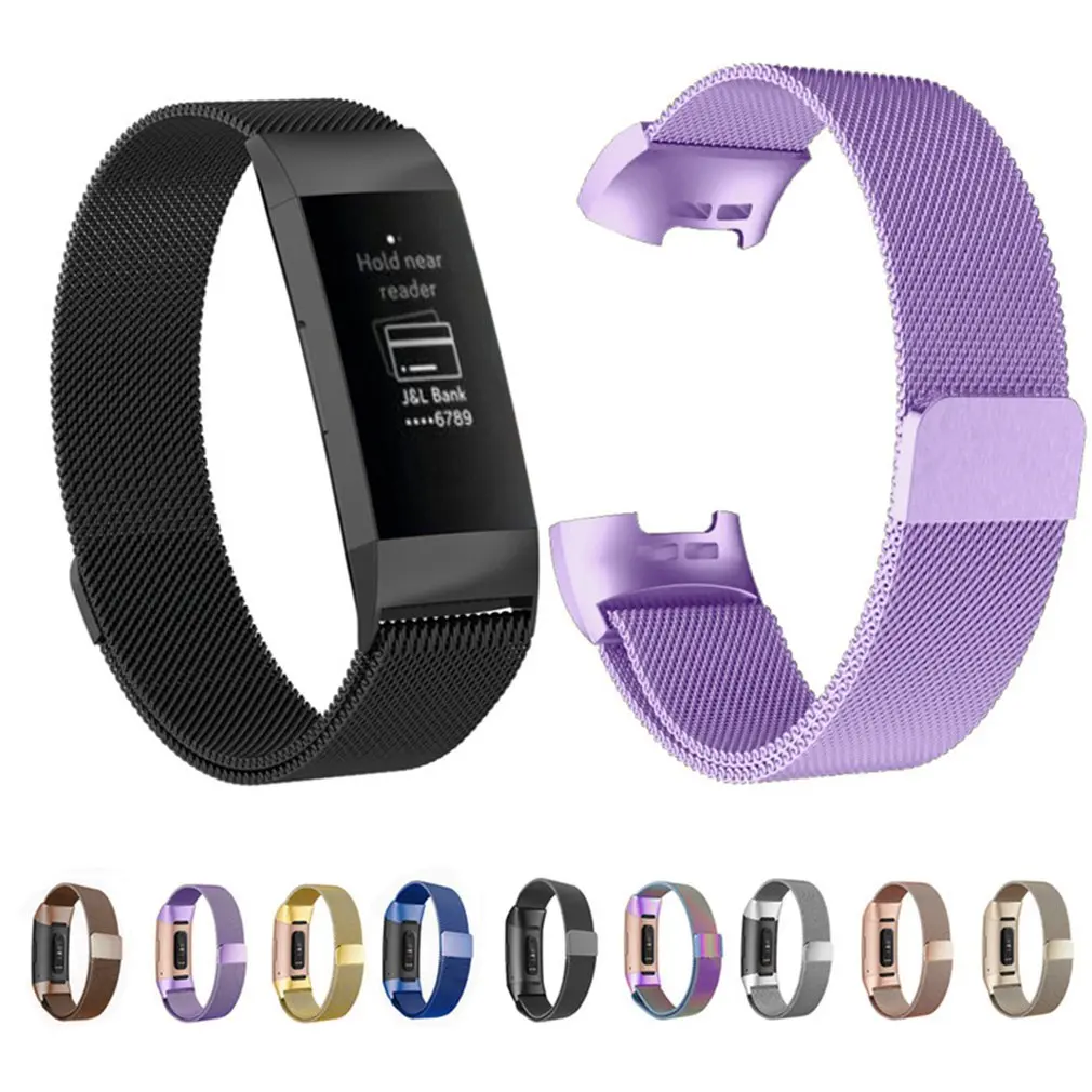 Новая магнитная металлическая Миланская петля для Fitbit Charge 3 ремешок Charge 2 ремешок Замена для Charge 2 полосы Charge3