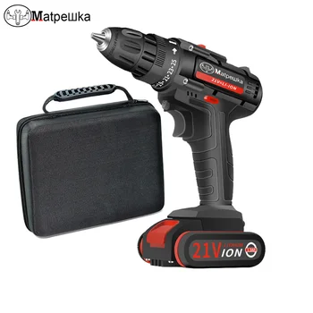 

21V Screwdriver Drill with Lithium battery Screwdriver Multifunctional Two Speed Power Tools Cordless Drill