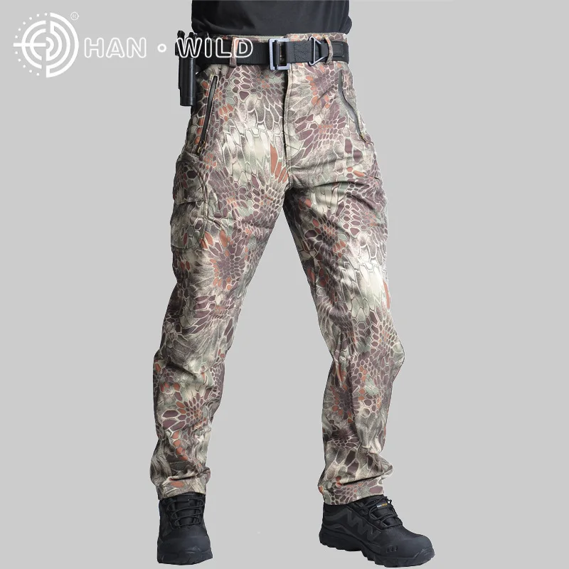 Tactical Mens Pants Outdoor Camping Hiking Camouflage Pants Windbreaker Waterproof Military Hunting Combat Camo