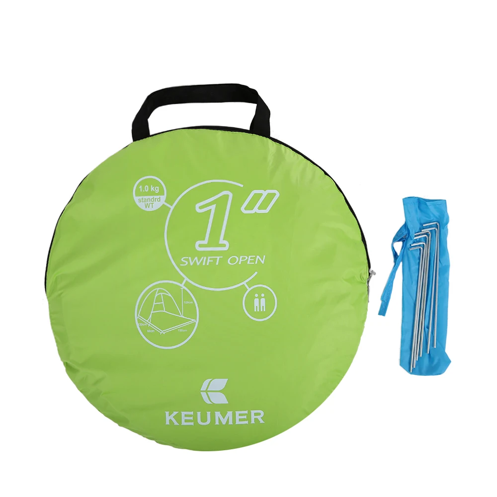 

Hot New 1-2 person Outdoor Beach Tent Pop-up Open Camping Fishing Tent Portable Waterproof UV-protective Tent Shelter