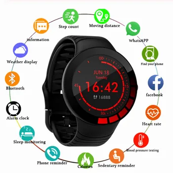 

2020 E3 Sports Smart Watch Men IP68 Waterproof Full Touch Screen Silicone Strap SmartWatch for Android IOS Phone Fitness Tracker