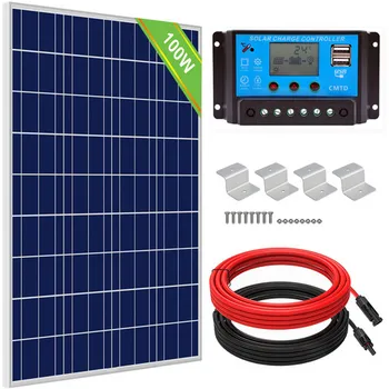 

ECO-WORTHY 100W/200W Solar Panel System Kit for 12V Battery Power Charge & Controller Home RV