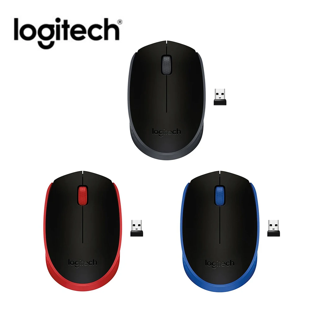Logitech M171 2,4 ГГц USB Беспроводная мышь 1000 dpi эргономичная оптическая мышь для дома и офиса портативная беспроводная мышь для ноутбука ПК