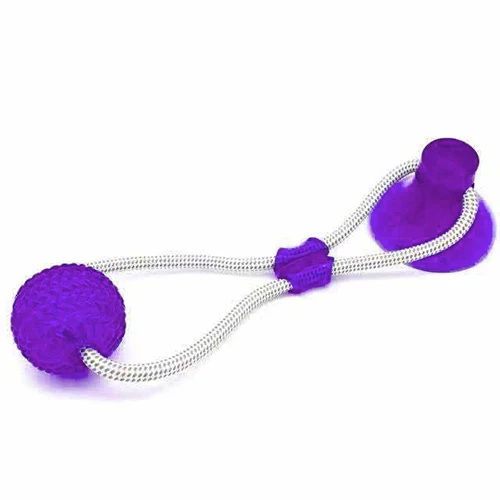 Purple Pet молярная игрушка для укуса многофункциональная Интерактивная резиновая игрушка-канат используется для жевания зубов Чистка подходит для собак и кошек - Цвет: Purple