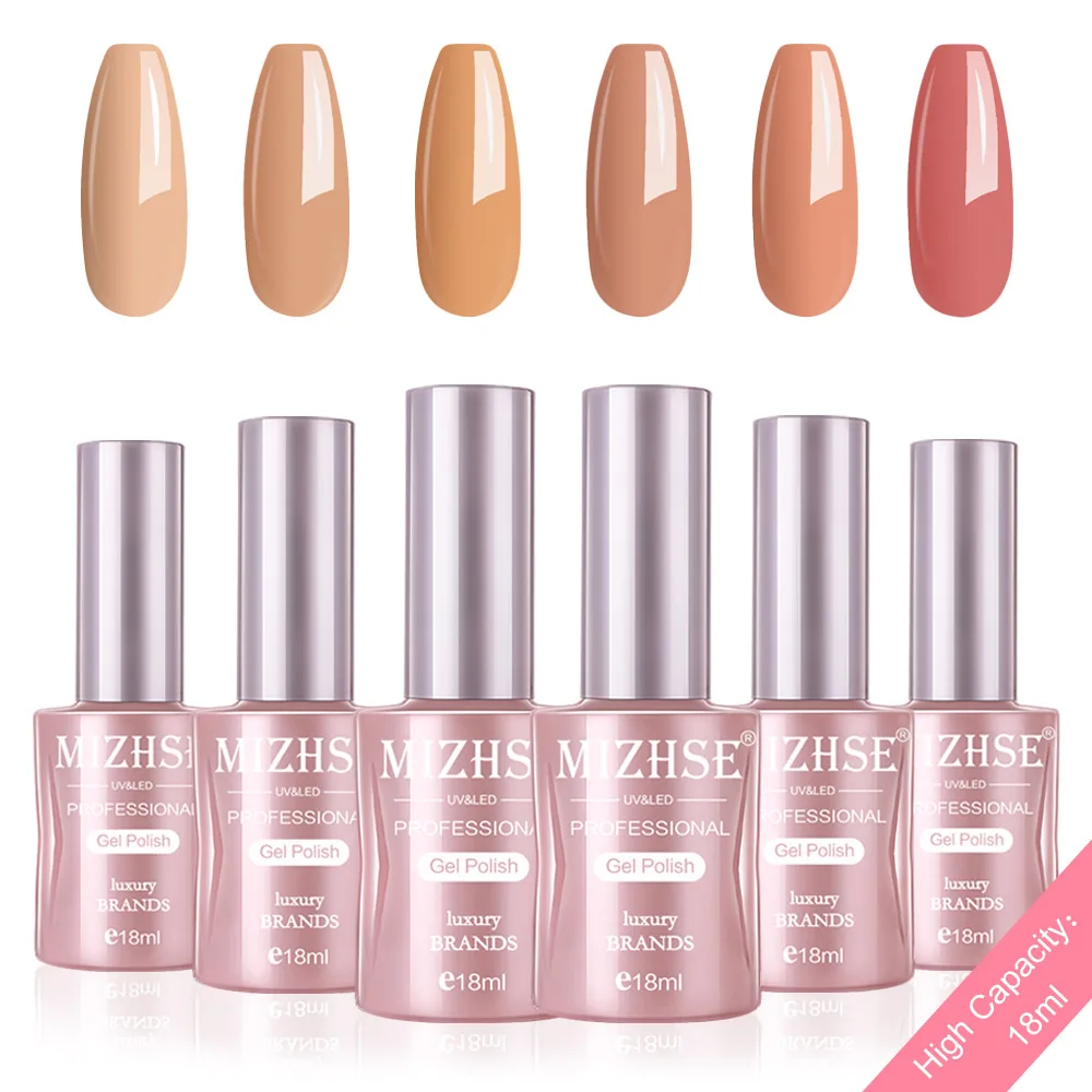 P01 MIZHSE Гель-лак набор УФ-наконечники Vernis Полупостоянный Гель-лак лаковое гелевое покрытие для ногтей длительный Чистый Цвет Гель-лак подарочная коробка - Цвет: P01