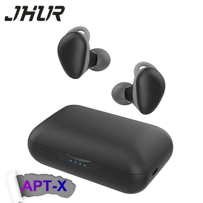 

JHUR TWS True Wireless Earbuds Stereo in ear 5.0 Bluetooth Earphone Waterproof mini Sport APTX Wireless earbuds with Charge box