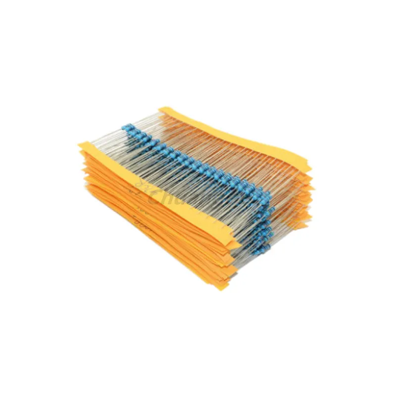100PCS /Set 1/4W Resistance 1% 1R~22M Kinds Each Value Metal Film Resistor Assortment Kit resistors 10K 100K 10R 1R 10M 300K