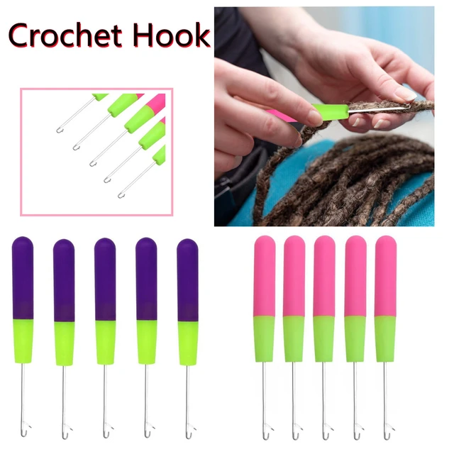 13 Pieces Dreadlocks Tool Set Includes 5 Pieces Latch Hook Crochet Needles,  3 Pieces Dreadlocks Crochet Hook and 5 Pieces Locking Hair Extensions Tool