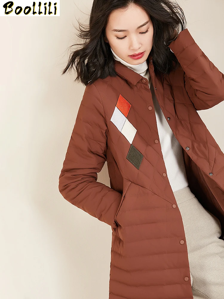 

Зимнее пальто Boollili, Женская куртка на 90% белом утином пуху, женская одежда 2023, Корейская пуховая куртка, женская теплая парка