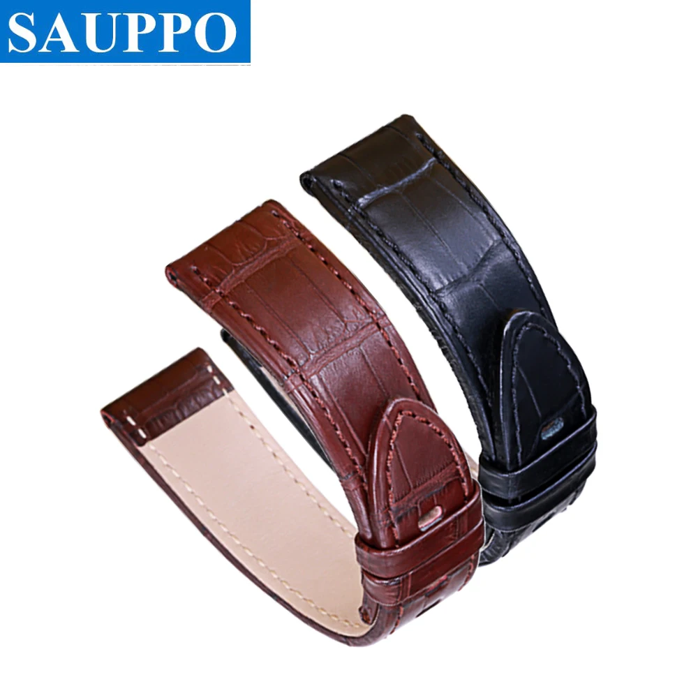 SAUPPO подходит для Montblanc Timewalker U0101550/U0101548 наручные часы из крокодиловой кожи полоса