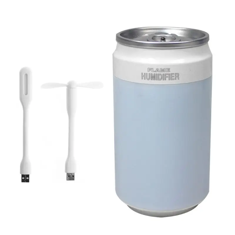 

200ML Can Shaped Car Air Humidifier Diffuser Purifier with USB Fan LED Light Kit