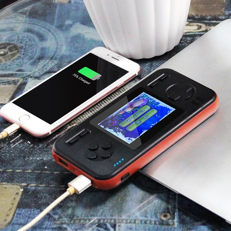 FFYY-power Bank портативная игровая консоль для видеоигр, игровой плеер Embutido 416 Jogos, два выхода Usb порта, Мобильная мощность, Carregador для всех