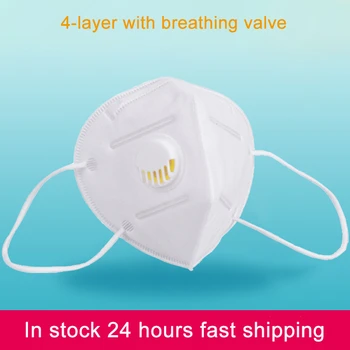 

Respirator Mask Mouth Face Mask With Breathing Valve Anti Dust Masks Air Pollution Pm 2.5 Filter Health Non Disposable 50pcs