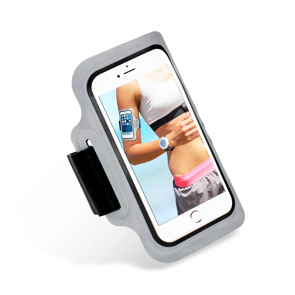 HSK89 Grey HAISSKY спортивный чехол для бега для iPhone 11 Pro Max XR 6 6s 7 8 Plus спортивный ремень повязка на руку для samsung Note 10 Xiaomi - Цвет: HSK89 Grey