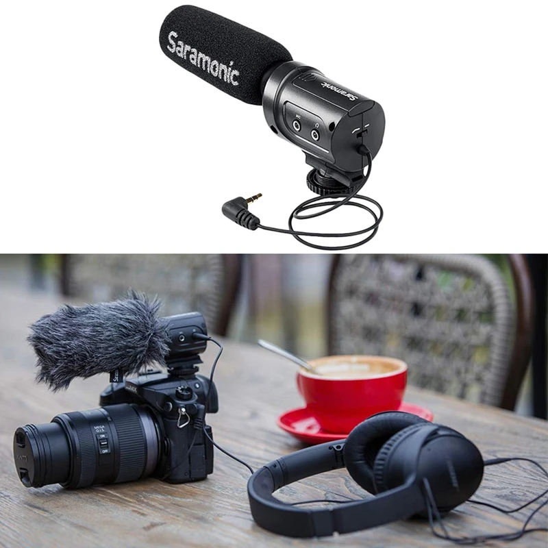 Saramonic Sr-M3 мини направленный конденсаторный микрофон для Nikon sony Dslr камер и видеокамер