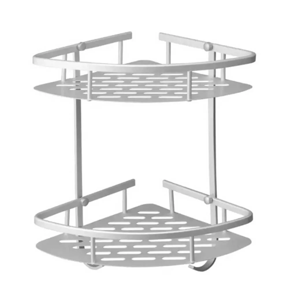 

Aluminum Triangular Shower Shelf Bathroom Corner Rack Storage Stock Holder Basket Hanger