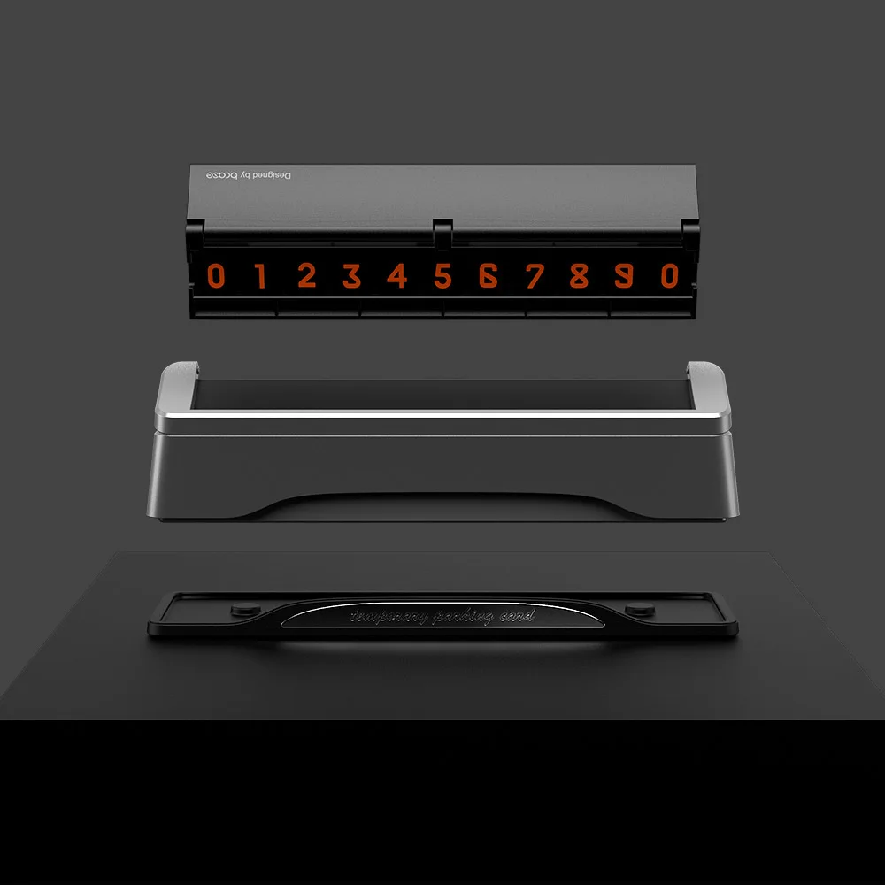 

Creative TITA2 Temporary Stop Sign Second Generation Double Number Toggle Hidden Car Mounted Multi-functional Diversion Car Numb