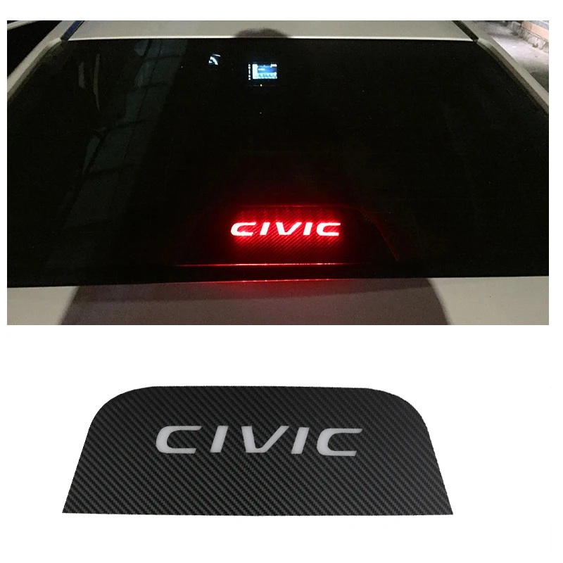 Для Honda Civic 2016 2017 2018 2019 2020 автомобильные тормозные огни из углеродного волокна