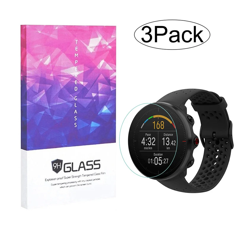 3 шт закаленное стекло для защиты экрана для Polar Vantage M Smartwatch 9H 2.5D нулевое защитное стекло для экрана защитная пленка новинка - Color: 3 pack